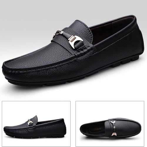 Men's Leather Driving Slip-on Penny Loafers Shoes3