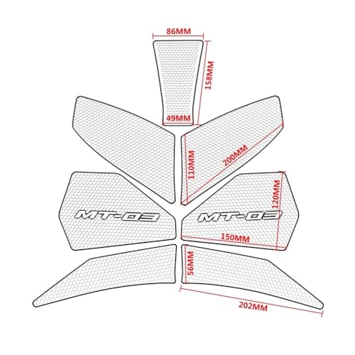 Repose-genoux et adhérence pour MT-03 protection réservoir - 8