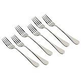 Meyer 6pcs High-Gloss Stainless Steel Dinner Fork Set - Durable, Corrosion-Resistant, Non-Toxic, Heat and Stain Resistant I Length 20.5cm, Thickness 2mm