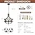 VDWO 17" Farmhouse Chandelier for Dining Room, 4-Light Rustic Faux Wood Pendant Light Fixtures, Foyer Chandelier for Entryway Kitchen Island Bedroom Living Room
