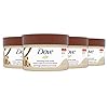 Dove Scrub For Silky Smooth Skin Brown Sugar & Coconut Butter Body Scrub Exfoliates & Restores Skin's Natural Nutrients, 10.5 oz, 4 Count