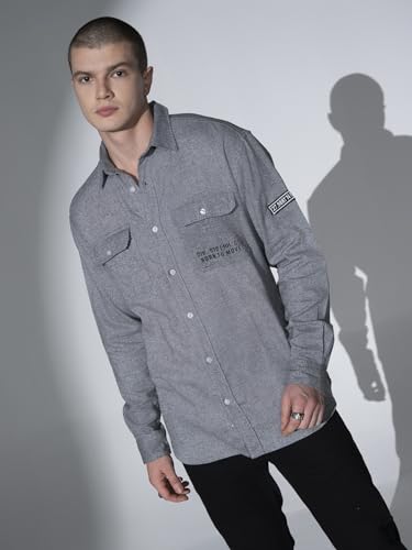 Image of Hubberholme Men's Oversized Checked Full Sleeve Flannel Shirt