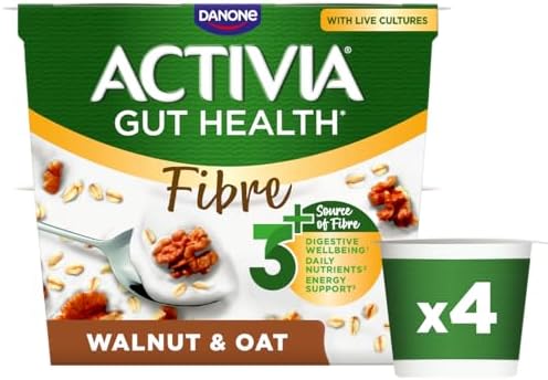 Walnut and Oats Yoghurt, 4 x 120 g (Packaging May Vary)
