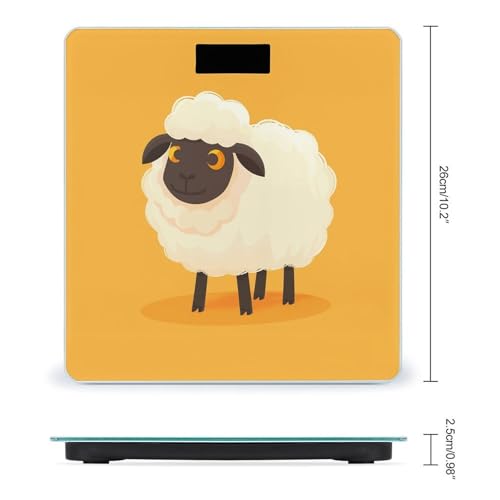 Báscula Digital Simple Cartoon Sheep de Vidrio Templado miniatura 2