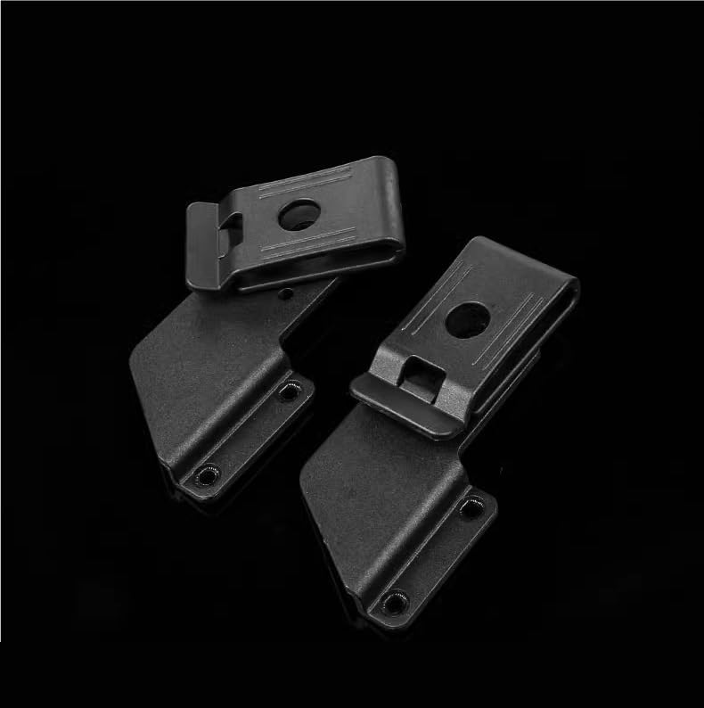 2 Sets Deep Carry Pocket Clip 360° Rotatable Fits for K Sheath Knife Case, Custom Nylon Pocket Clip Belt Clip with 4 Sets Screws