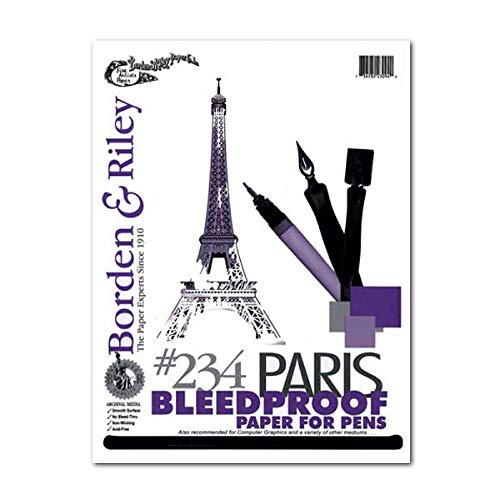 Borden & Riley #234 Paris Paper for Pens Pad, 11 x 14 Inches, 108 lb, 40 White Sheets, 1 Pad Each (2 - //coolthings.us