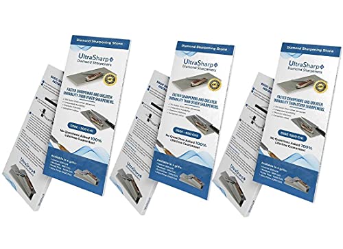 Ultra Sharp Diamond Sharpening Stone Set - 8 X 3 Coarse/Medium/Extra Fine #TOP6