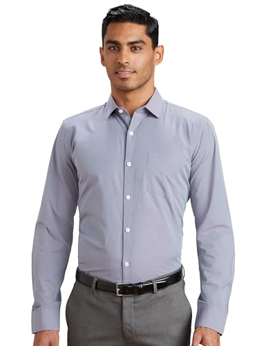 Image of Amazon Brand - Symbol Men's Cotton Formal Shirt | Plain | Full Sleeve - Regular Fit (Available in Plus Sizes)