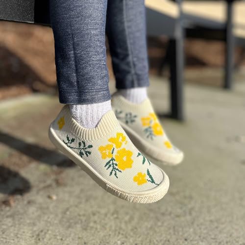 Image of JAN & JUL Slip-on Knit Shoes, Machine Washable and Lightweight Sneakers for Toddler Boys and Girls