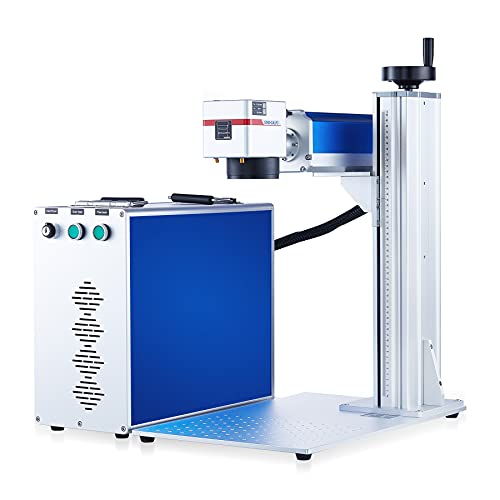 OMTech 30W Laser Marking Machine for Metal and More, 8x8 Inch Fiber Laser Engraver, Solid State Laser Metal Etching Machine with EzCad2 Galvo Lens Red Dot Guide 100,000 hr Laser Source(FM7979-30)