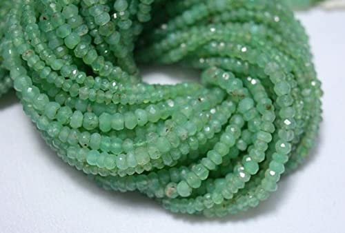 Chrysoprase rondelle beads 4mm pour créer vos propres bracelets d'été bohème chic