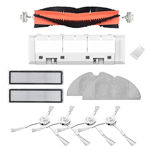 Parti dell'aspirapolvere Accessori for aspirapolvere Lavabili for D9 Robot Aspirapolvere MOP Rullo Spazzola Laterale Spazzola HEPA Filtro A MOP Set (Color : Clear)