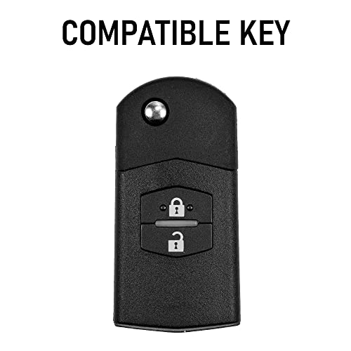 SALPIE Siliconen beschermhoes voor afstandsbediening, compatibel met Mazda 2 3 5 6 7 8 CX-3 CX-4 CX-5 CX7 CX9 (zwart) - Image 3