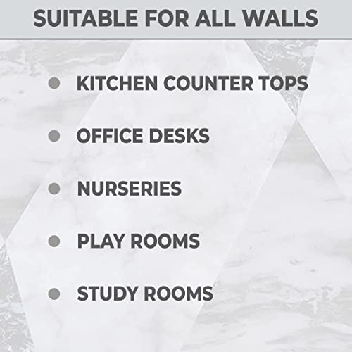 Image of Kuber PET Wallpaper for Walls and Furniture of The Living, Bedroom, and Kitchen I Self-Adhesive, Oilproof, and Waterproof I DIY Marble Designer Wall Sticker I Pack of 1 Roll, 60cmx500cm