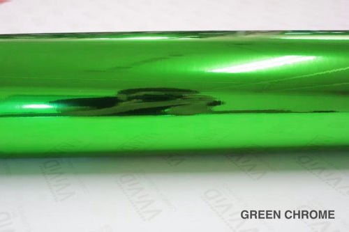 Vvivid Green Mirror Chrome Cast Vinyl Wrap Self-Adhesive Film Decal Air-Release Bubble And Air-Free 3Mil-Vvivid8 (2 Feet X 5 Feet) #TOP6