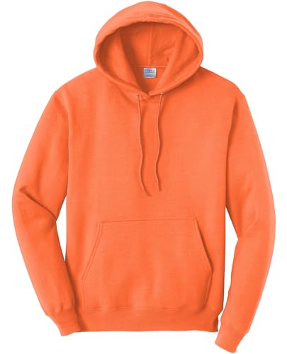 Port & Co Core Fleece Pullover Hooded Sweatshirt-PC78H-2XL-Neon Orange4