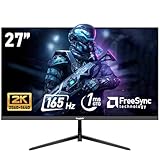 Gawfolk 27 inch 2K QHD(2560×1440) PC Screen, 165Hz Gaming Monitor, 1ms Without Bezel, FreeSync,98% sRGB, 178° Wide Viewing Angle, HDMI2.0、DisplayPort, 75 * 75MM Wall Mount Compatible - Black