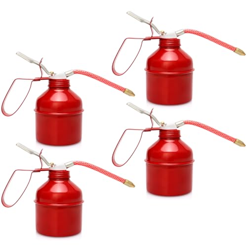 QWORK Oil Can Pump Oiler, 4 Pcs 12 OZ (400ML)