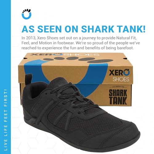 Xero Shoes Prio Cross Tênis de treino masculino – leve, sem queda, descalço, Preto, 10