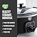 GreenLife 3.5QT Slow Cooker, PFAS-Free Non-Toxic Ceramic Nonstick Removable Interior Bowl, Programmable, Keep Warm, Stovetop & Oven Safe Pot, Dishwasher Safe Crock & Glass Lid, Black