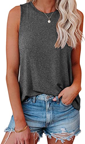 Image of JAWINT Women's Casual Tank Tops Summer Crewneck Sleeveless Tunic Flowy Loose Shirts