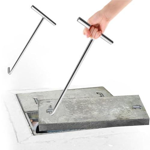 Oracra 2 Pcs Manhole Cover Lifter Hook Tool, 19.6