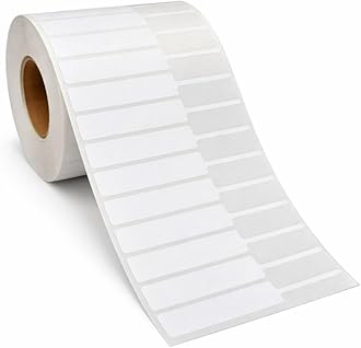 BAR-CODING TECH® Jewellery Barcode Labels – 100mm x 15mm | 65mm x 15mm Print Area | Glossy Polyester | Fully Self-Adhesive Price Stickers | 1 Roll (2000 Labels) | Use Resin Ribbon for Printing