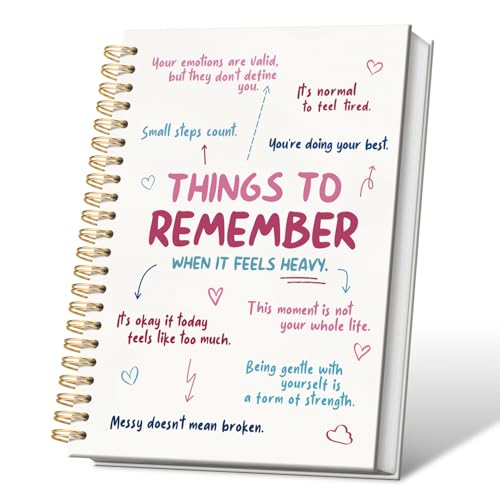 VONTP Inspirational Motivational Spiral Notebook, Gifts for Women Men Boss Teacher, Motivational Positivity Journal, Positive Affirmations Quote Hardcover Notebooks, 5.5x8.3 Inch