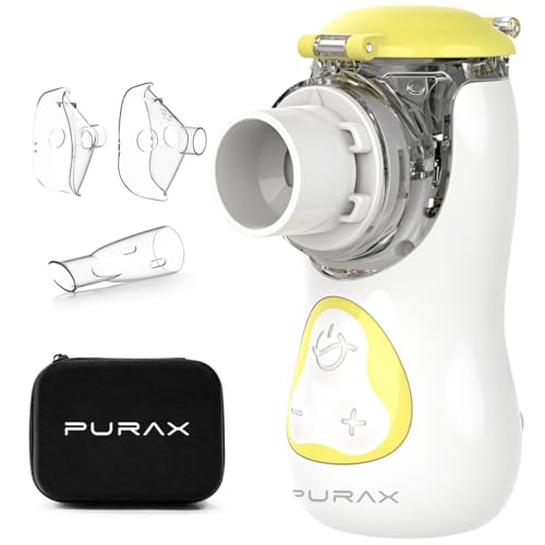 Portable Nebulizer for Adults and Kids - Rechargeable,Quiet Handheld Mesh Nebulizer Machine with Carrying Case for Breathing Treatment at Home, Office, and Travel