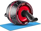 【Diseño ergonómico】Rueda de Ejercicio Hecho de plástico de alta calidad y barra de acero inoxidable para durabilidad, seguridad y excelente capacidad de carga. Las asas de espuma proporcionan comodidad para las manos, reduciendo la fricción y la fatiga muscular.