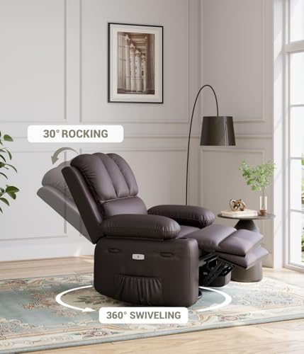 Sillón Power Marrón reclinable con calefacción miniatura 5