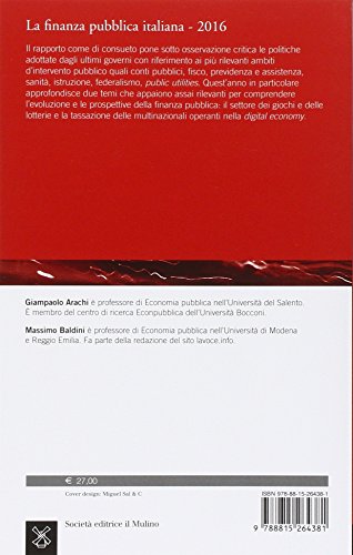 La finanza pubblica italiana. Rapporto 2016