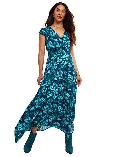 Joe Browns Vestido Largo Floral Informal, Azul, 42 para Mujer Cover