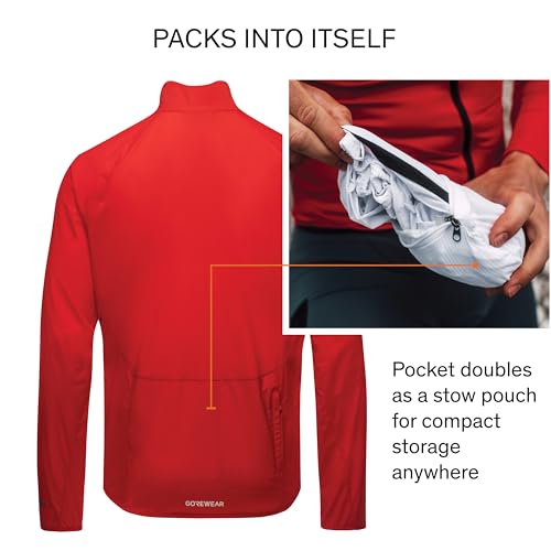 Image of GOREWEAR Spinshift Men's Cycling Windbreaker Jacket | Lightweight, Packable, Water-Repellent Bike Jacket for Men
