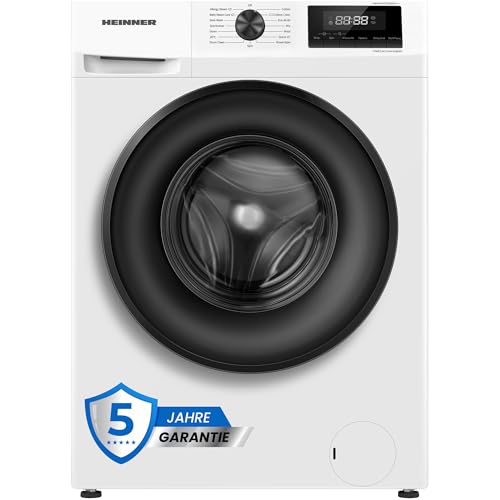 HEINNER Waschmaschine HWM-H6010IVSMC+++ – 6 kg Fassungsvermögen | 1.400 U/min Schleuderdrehzahl | Energieeffizienzklasse A - Inverter-Motor - Weiß - 5 Jahre Garantie