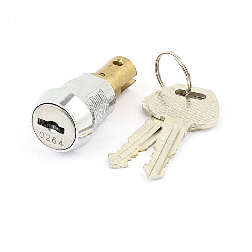 Image of Aexit 19mm Mounted Padlocks & Hasps Hole Dia Electronic Metal Door Lock Core w Keyed Padlocks 2 Keys
