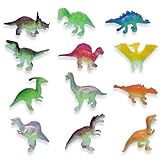 🦖【Un ensemble varié】L'ensemble de 12 jouets de dinosaures contient des mini-figurines lumineuses de 12 types différents, dont le tyrannosaure Rex, le stégosaure, le monoclonal, l'échinoderme, le cératosaure, le brachiosaure et bien d'autres. Il offre aux collectionneurs et aux enfants un large choix de dinosaures et satisfait l'amour des enfants pour ces créatures fascinantes.