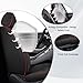 JXTH Car Seat Covers Full Set for Chevrolet Trax 2015-2026, Waterproof Nappa Leather Car Seat Cover with Memory Foam, Full Coverage&360° Protection Car Seat Covers Sets (5 Seat,Black&Red)
