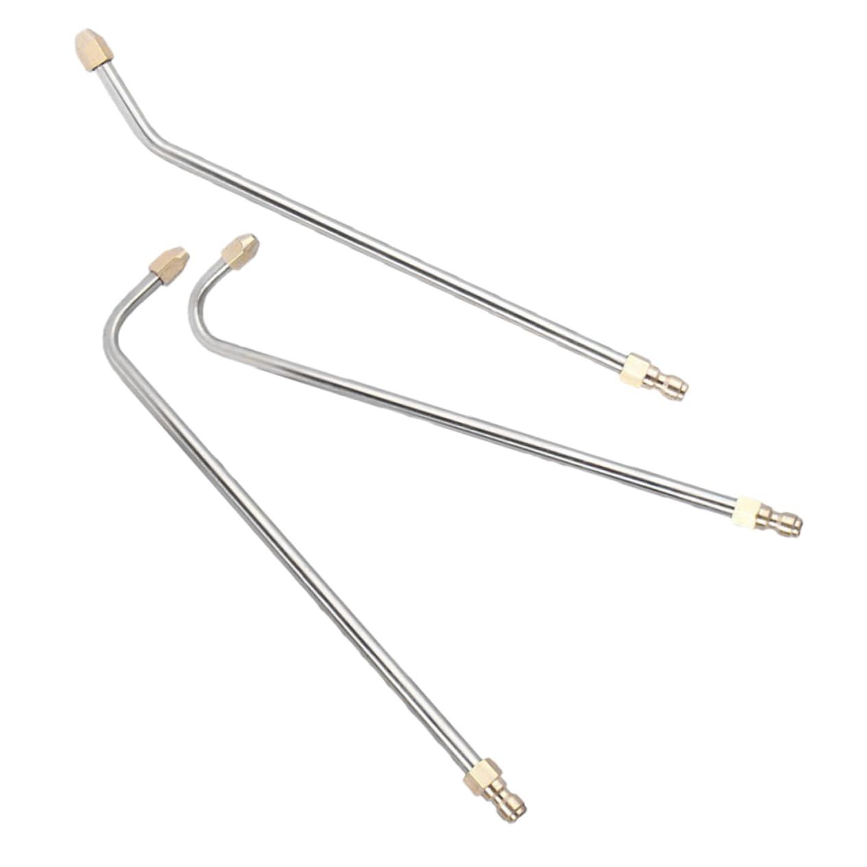 Garneck Efficient Outdoor Cleaning 3 Pack of Pressure Washer Water Nozzles 90-Degree Bend Telescopic Wand for Easy Gutter Cleaning