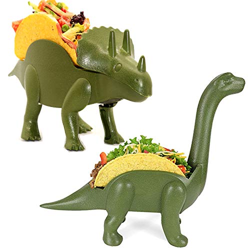 Dinosaur Taco Holder Set, Tacosaurus Taco Holder Dinosaur for Kids Dino Taco Holder 2 Pack Novelty Funny Mealtime