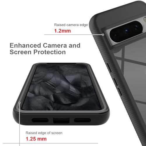 XINNI Case for Google Pixel 8 Pro, 360 Degree Shockproof Protective All-Round Protection with Built-in Screen Protector - Image 3