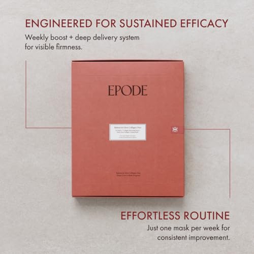 Image of EPODE Reboot & Glow Collagen Duo Face Mask 4-Week Program | Intensive At-Home Care Program for Glass Skin | 0.16 fl. oz. Ampoule + 0.05 oz. Mask Sheet | Powered by EPODEPTH Technology