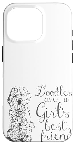 Doodles are a Girl's Best Friend Golden Labradoodle Case for iPhone 16 Pro