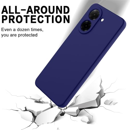 Image of Back Cover for Poco C71 4G / Mi Redmi A5 4G | Full Camera Protection | Premium Liquid Silicon Case | Flexible Bumper Case for Poco C71 4G / Mi Redmi A5 4G (Dark Blue)