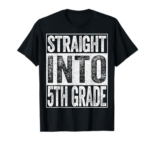 Straight Into 5th Grade Shirt Boy Girl Back To School T-Shirt