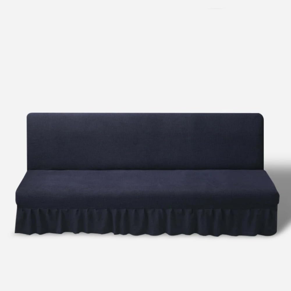 Housse de canapé antidérapante en jacquard extensible avec jupe