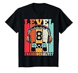 Gamer Geburtstag Level 8 Jahre - Trage dein cooles Level 8 Freigeschaltet Gaming Controller Geburtstagsshirt bei der nächsten Geburtstagsparty LAN-Party! Tolles Kinder Gamer Geburtstag Controller Motiv perfektes Design für alle 8 Jahre alten Zocker