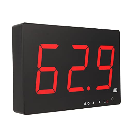 Wall Mounted Noise Meter, Sound Meter with ABS Shell Micro USB Interface 30-130 DB HD LCD Display Easy to Operate Portable for Office