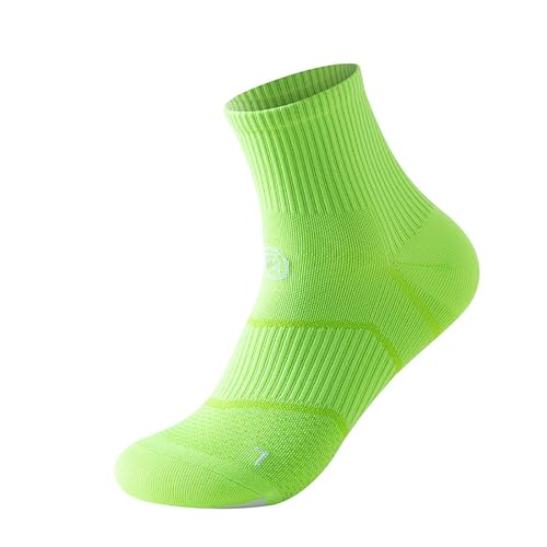 Mens Performance Running Socks, Solid Color Athlethic Short Crew Arch Support Socks for Workout Gym Sports3