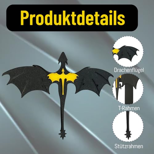 Buchstütze, Drachen Buchstütze, Drachen Design Bücherregal Deko, Fantasy Drachen Bookends für Schreibtisch und Home Office, 15,8 x 15,8 cm